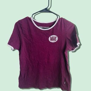 Vans Maroon Ringer Tee